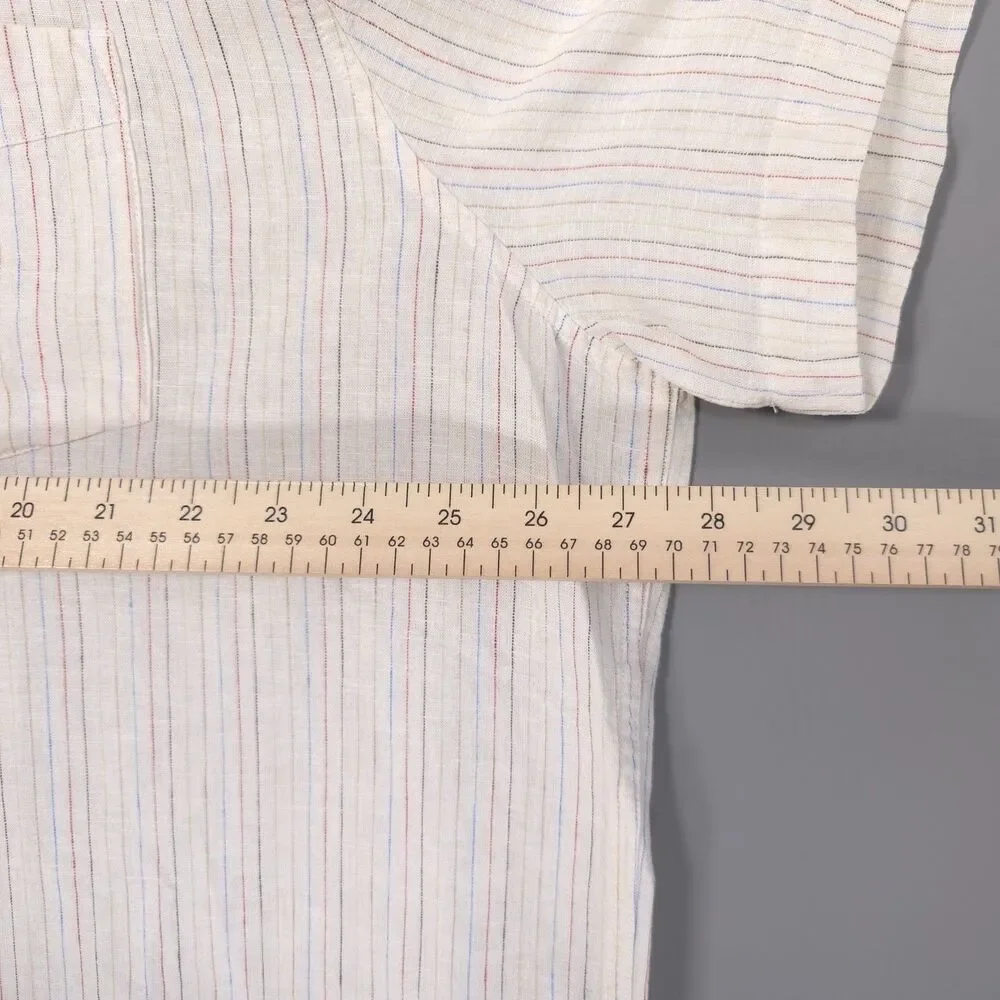 LEVIS New Men’s Shirt Standard XXL Sunset‎ Striped LINEN Blend Ivory 86624-0065